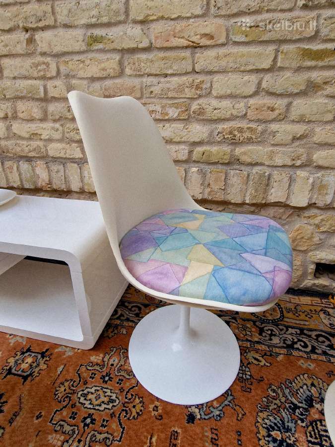 Vintažinė mid century autorinė kėdė "Tulip" - nuotraukos Nr. 13