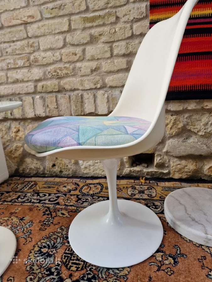 Vintažinė mid century autorinė kėdė "Tulip" - nuotraukos Nr. 14