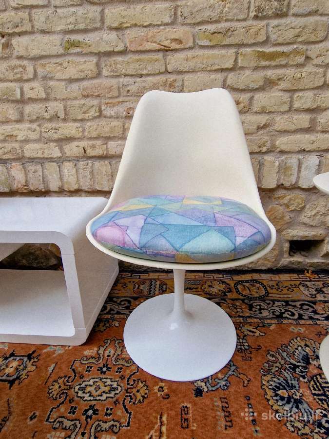 Vintažinė mid century autorinė kėdė "Tulip" - nuotraukos Nr. 20