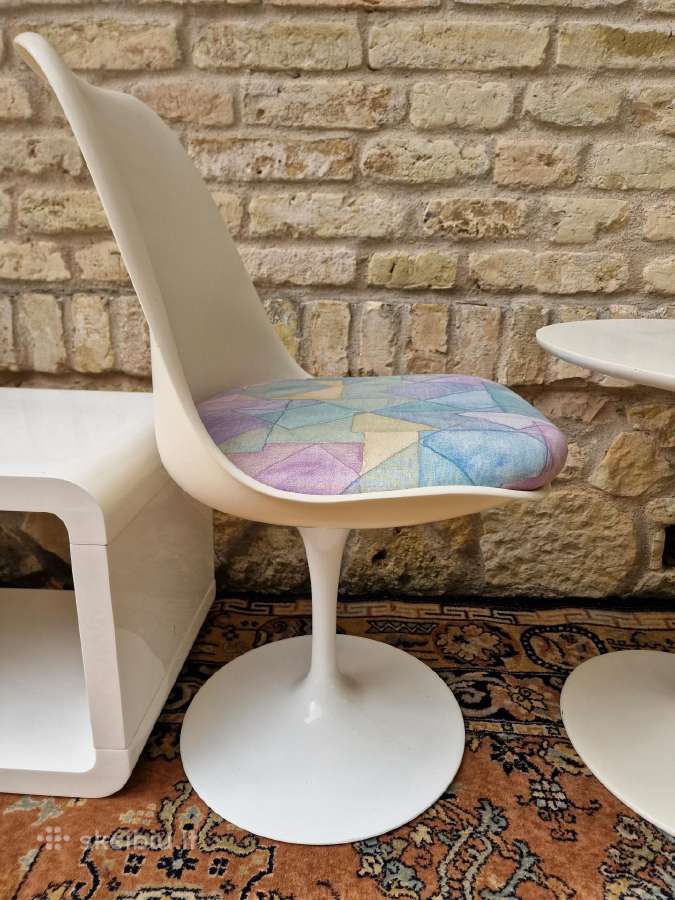 Vintažinė mid century autorinė kėdė "Tulip" - nuotraukos Nr. 27