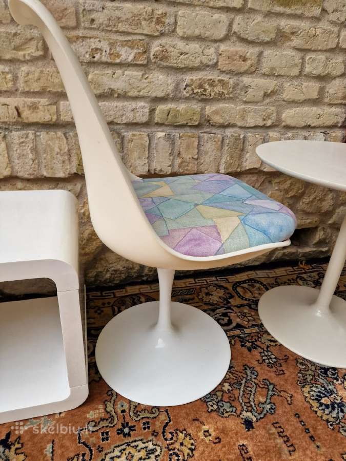 Vintažinė mid century autorinė kėdė "Tulip" - nuotraukos Nr. 29