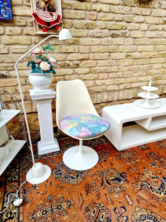 Vintažinė mid century autorinė kėdė "Tulip" - nuotraukos Nr. 31
