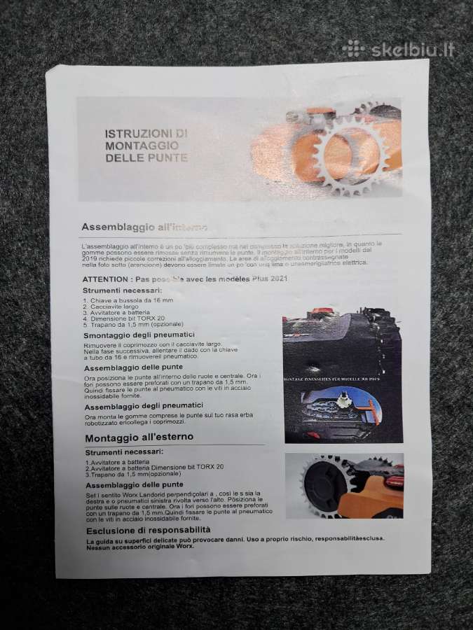 Spygliuoti ratai (šypai) Worx Landroid S/m – 2 vnt - nuotraukos Nr. 3