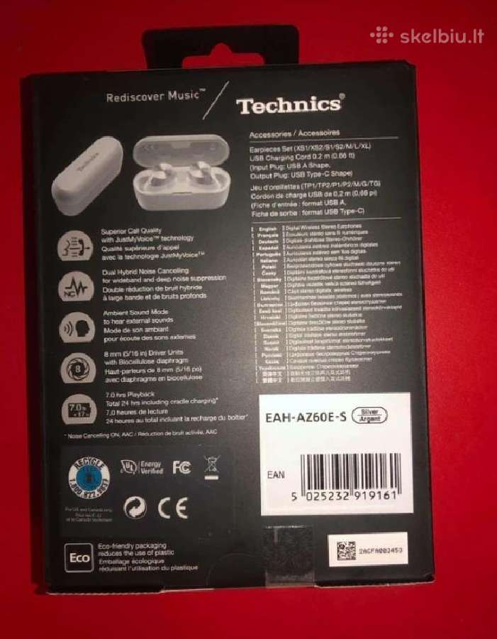 Ausinės Technics Eah-az60 - nuotraukos Nr. 2