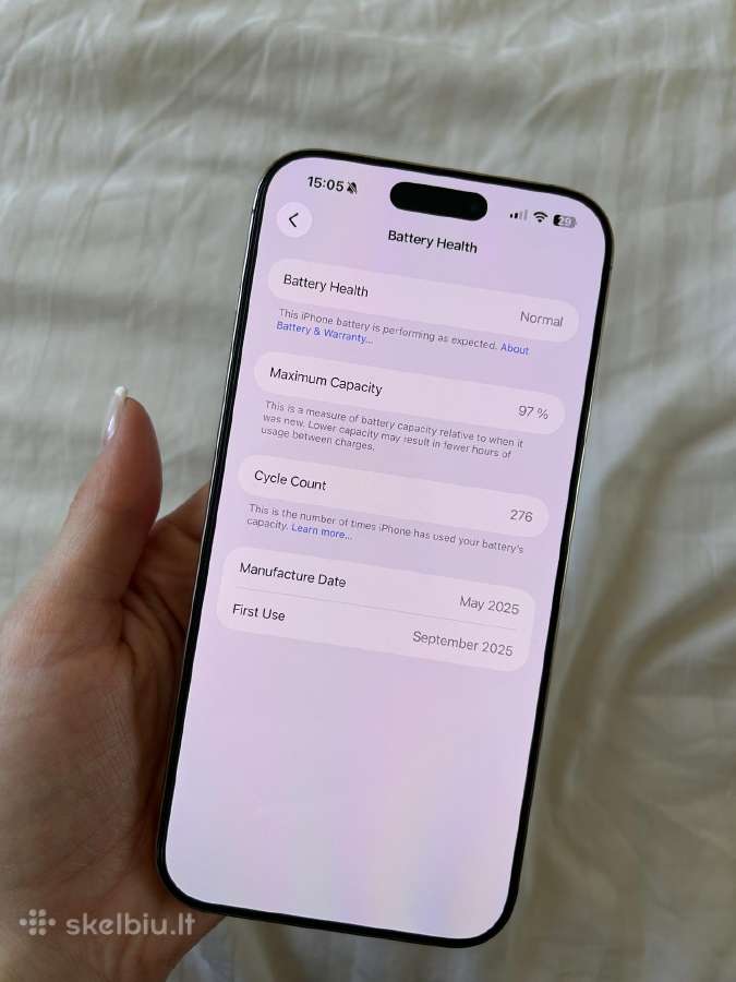 iPhone 16 pro max 256gb 97% - nuotraukos Nr. 10