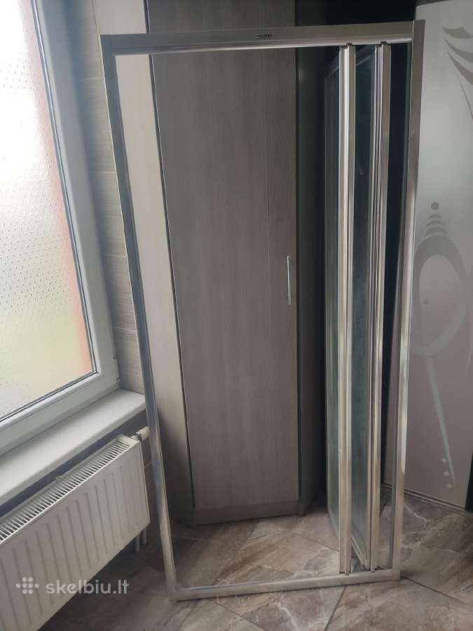 Kampinės 2-jų dalių rėminės stiklinės dušo durys - nuotraukos Nr. 3