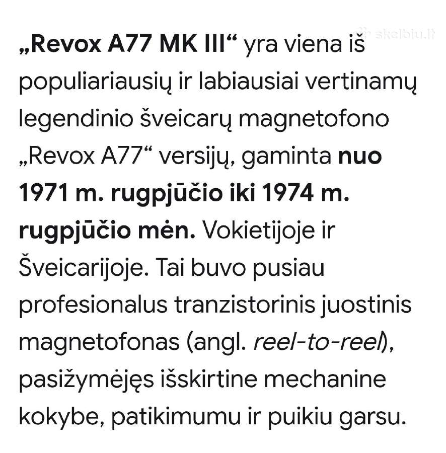 Revox A-77 MkIII - nuotraukos Nr. 12