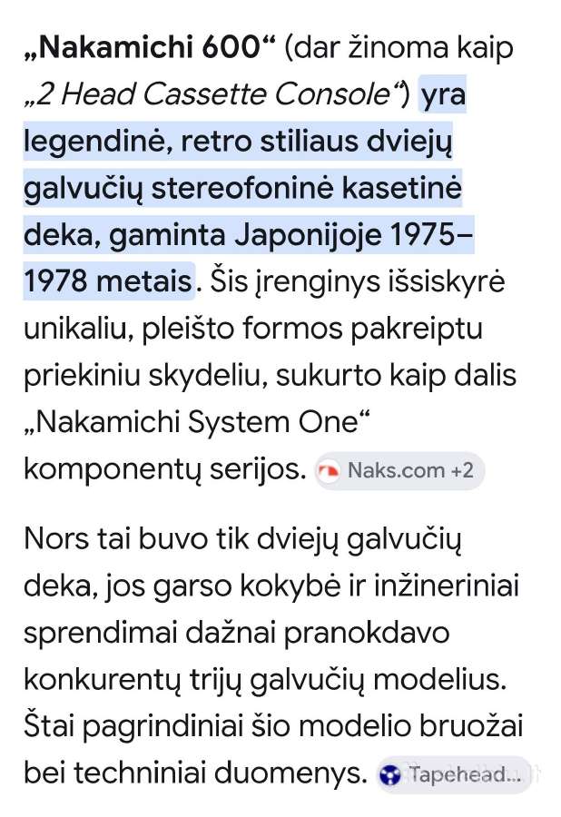 Nakamichi 600 - nuotraukos Nr. 7