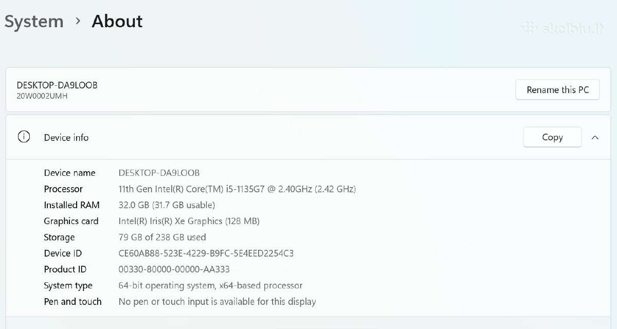 Thinkpad T14 11th Gen i5-1135g7 - nuotraukos Nr. 4