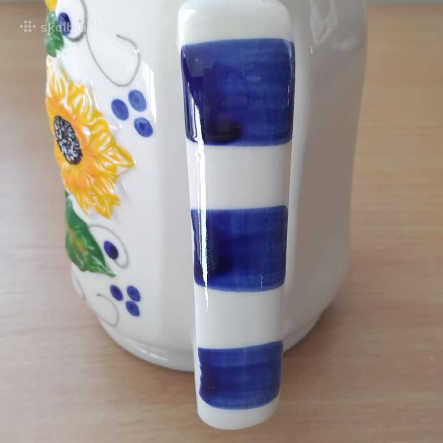 Vintažinis arbatinukas su 3D saulėgrąžomis - nuotraukos Nr. 9