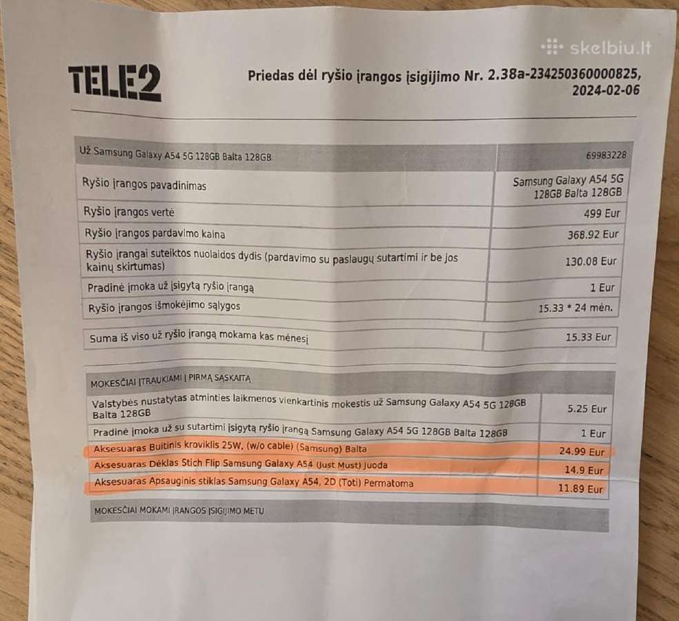 Samsung A54 5G 128gb Baltas - nuotraukos Nr. 5