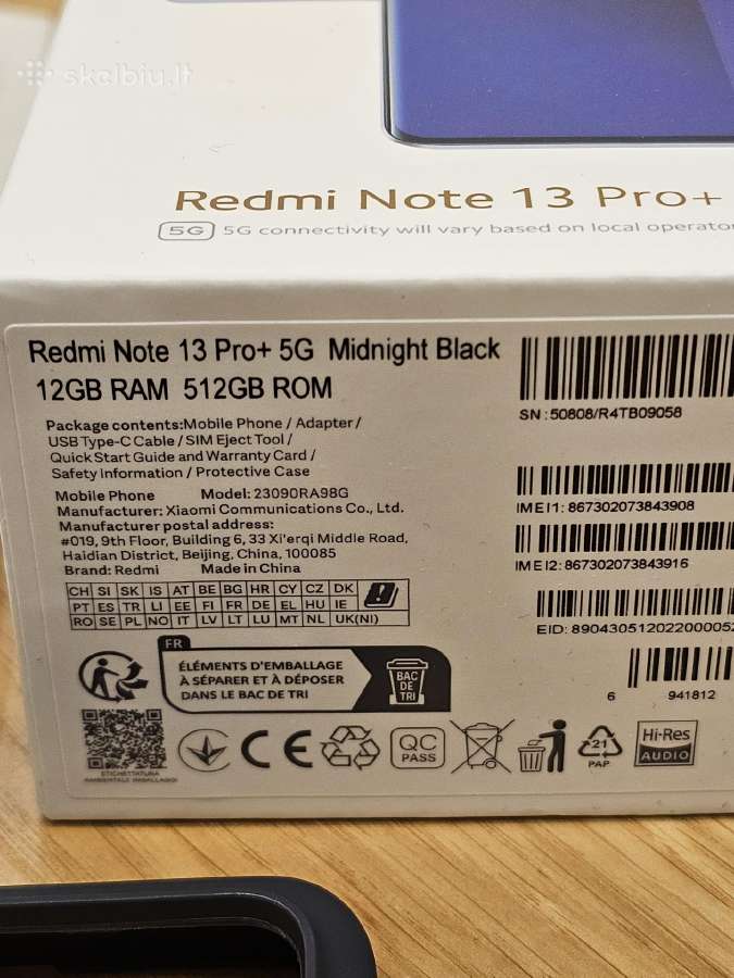 Xiaomi Redmi Note 13 Pro+ 5G, 12/512 GB - nuotraukos Nr. 15