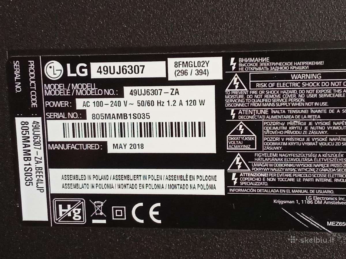 LG Smart WiFi 4k 124cmsu Dėfektu - nuotraukos Nr. 7
