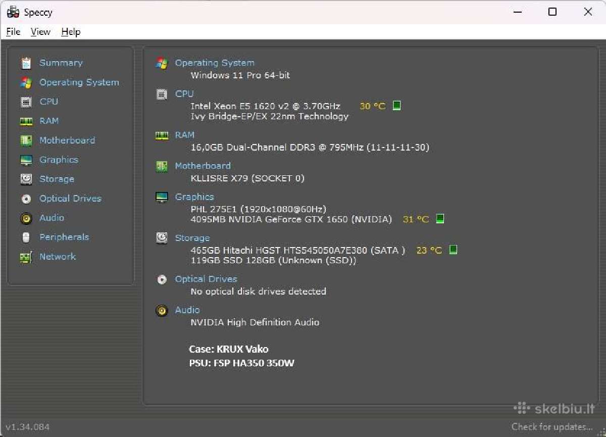 Kompiuteris Xeon ir Gtx 1650 - nuotraukos Nr. 7