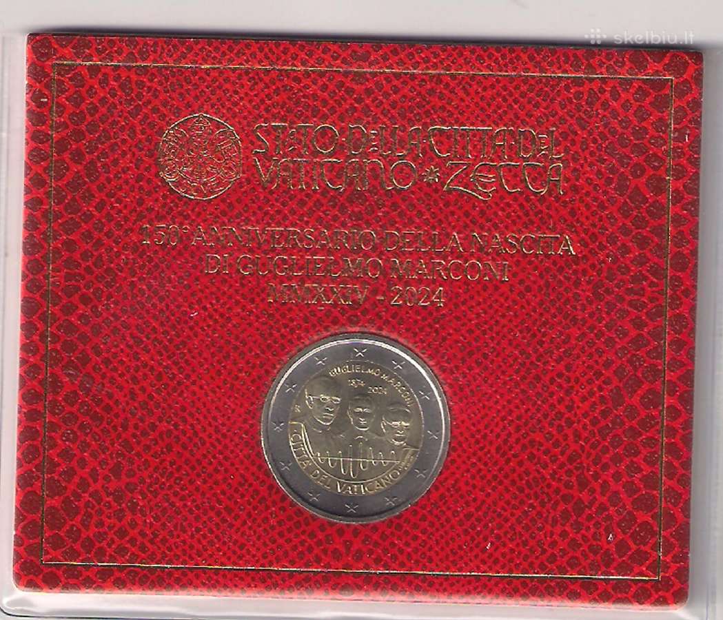 2 euro moneta Vatikanas 2024 Guglielmo Marconi - nuotraukos Nr. 4
