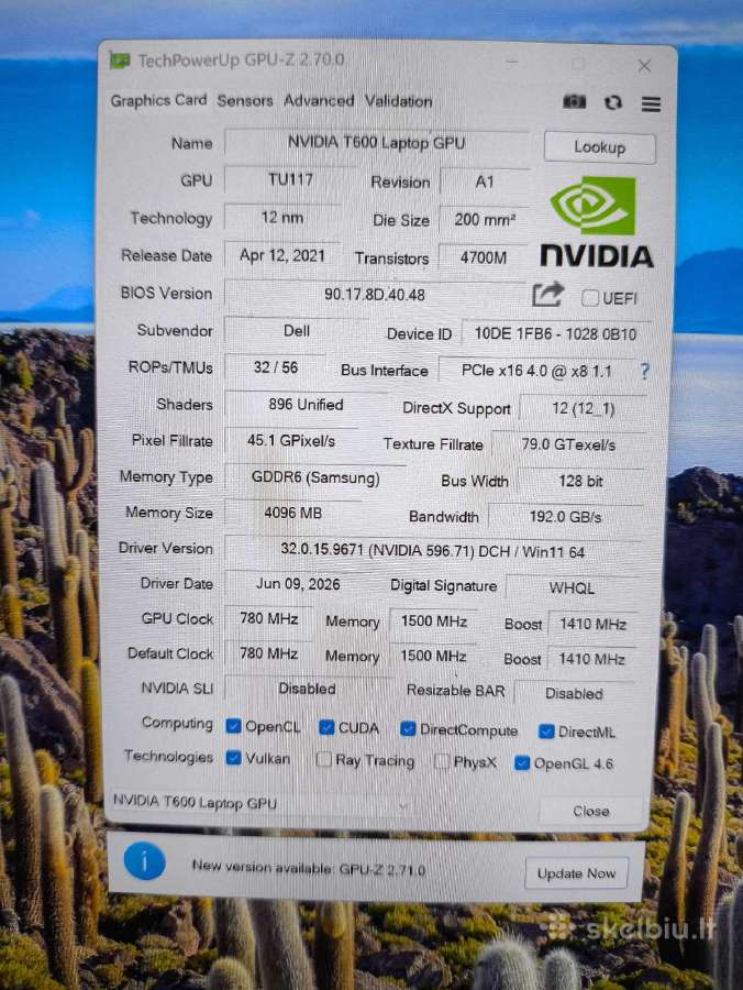 Precision 3571 4k i7-12700h 16gb 512gb T600 4gb - nuotraukos Nr. 6