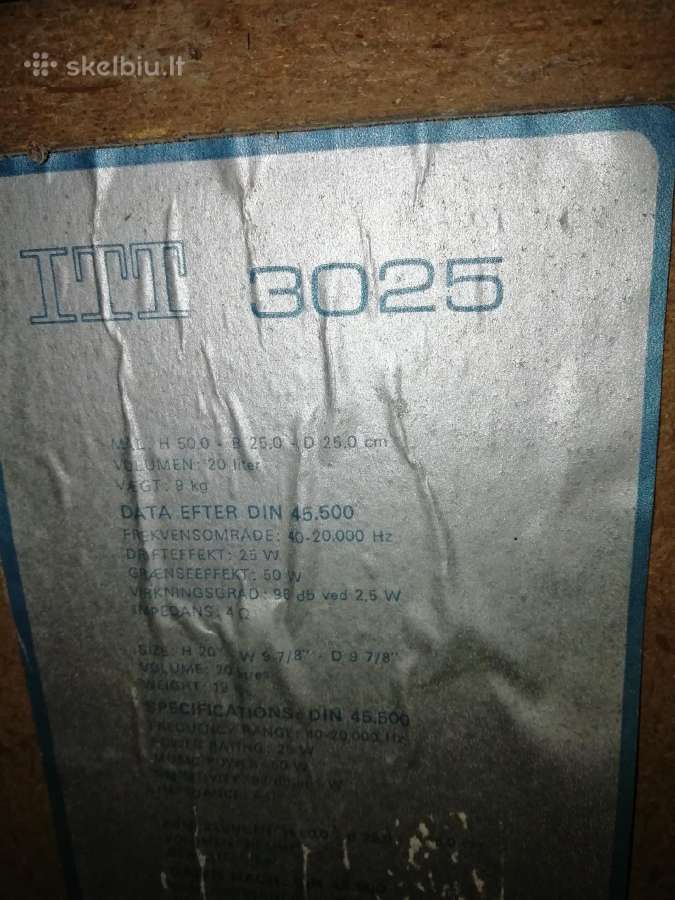 Koloneles Itt3025, Dynaco A25 konkurentes - nuotraukos Nr. 3