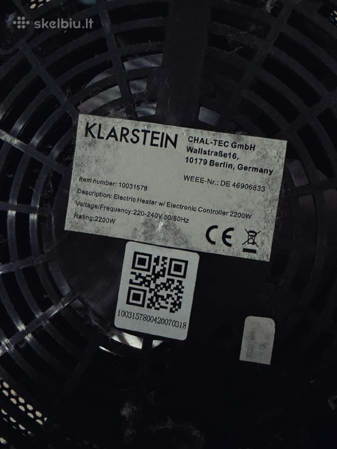 Klarstein Datscha 2200 W šildytuvas - nuotraukos Nr. 5