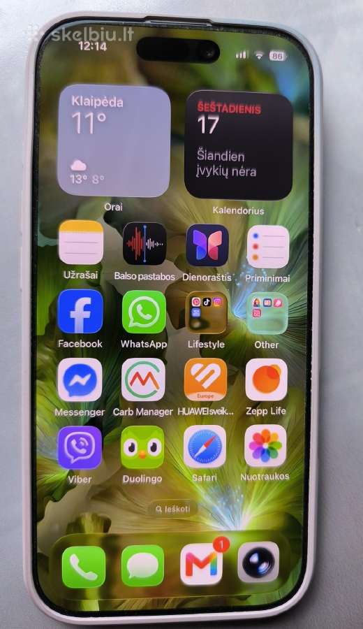 iPhone 17 256gb su garantija - nuotraukos Nr. 3