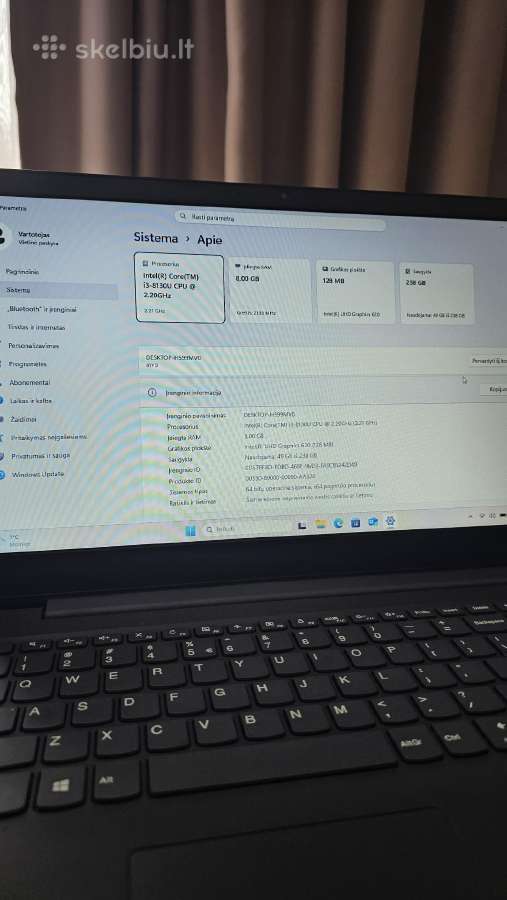 Lenovo V15-ikb i3-8130u - nuotraukos Nr. 6