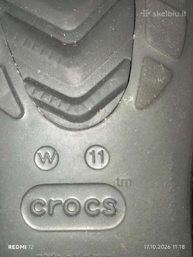 Juodi moteriški guminiai batai (botai) „crocs“ - nuotraukos Nr. 3