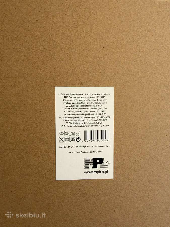 Japoniško stiliaus ketaus arbatinukas, 1,25 l - nuotraukos Nr. 8