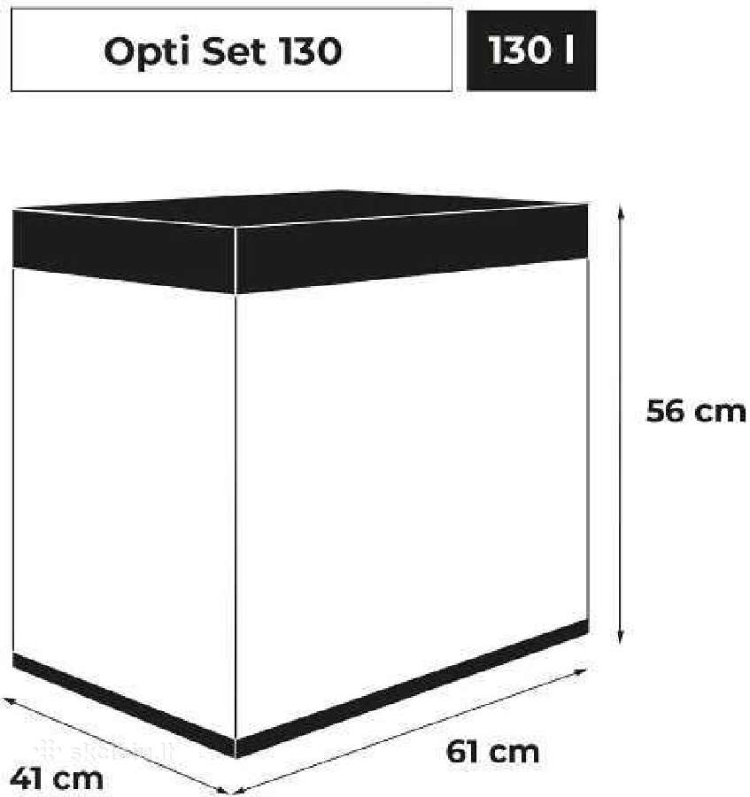 Aquael Optiset 130 Baltas (130l) Su priedais - nuotraukos Nr. 3