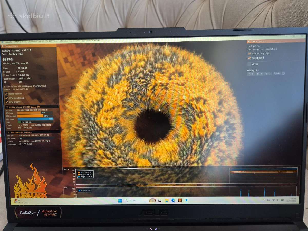 Asus Tuf Gaming A17ryzen 7 6800h Rtx 3050 - nuotraukos Nr. 5