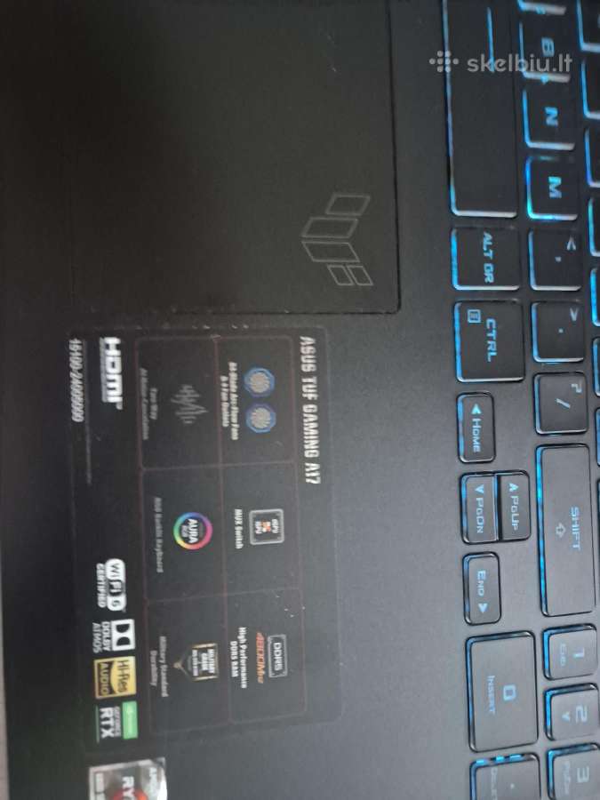 Asus Tuf Gaming A17ryzen 7 6800h Rtx 3050 - nuotraukos Nr. 8