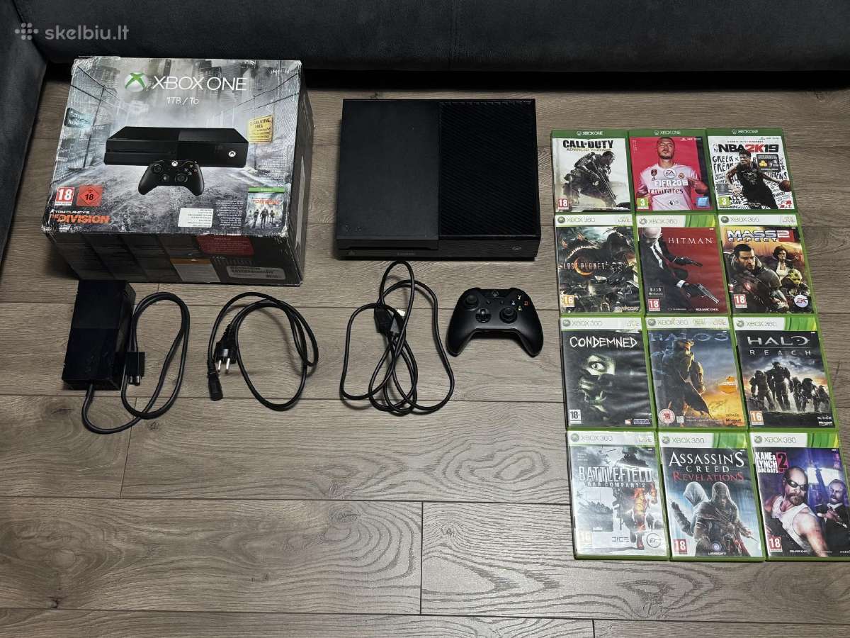 Xbox One 1tb + 12 žaidimų - nuotraukos Nr. 3