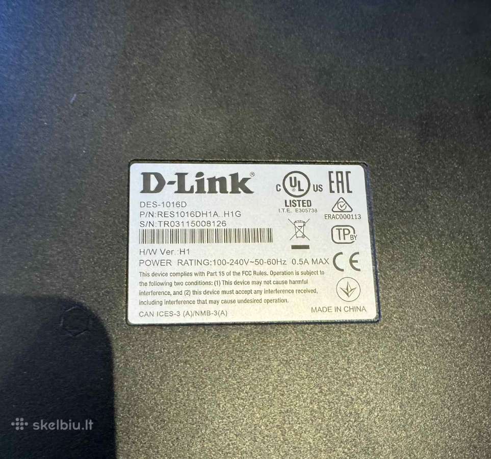 D-link Des-1016d switch 16 portų - nuotraukos Nr. 3