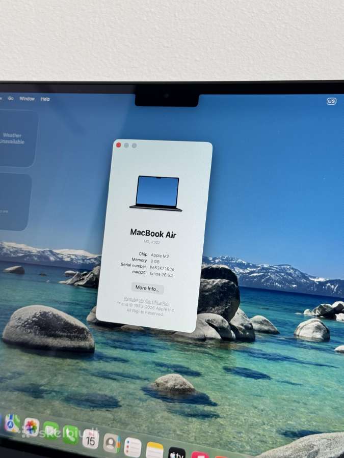 Apple MacBook air M2 - nuotraukos Nr. 7