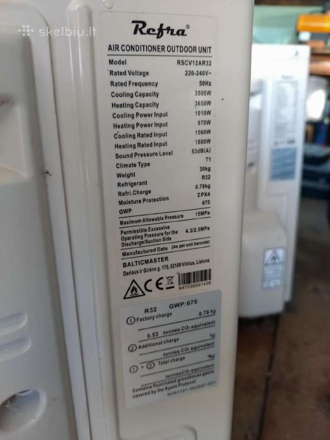 Refra oras oras kondicionieriai 2.7kw 2vnt - nuotraukos Nr. 3