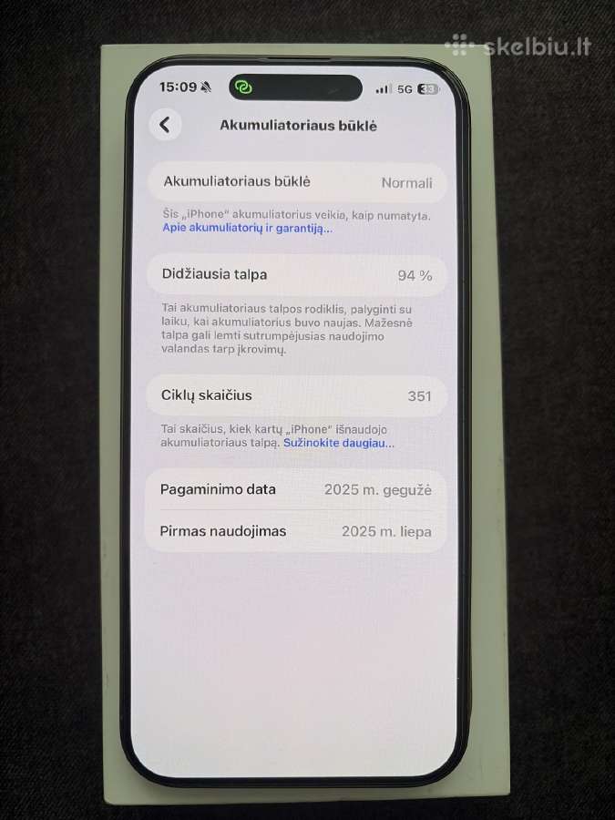 Apple iPhone 16 Pro Max 256gb – Puikios būklės - nuotraukos Nr. 2