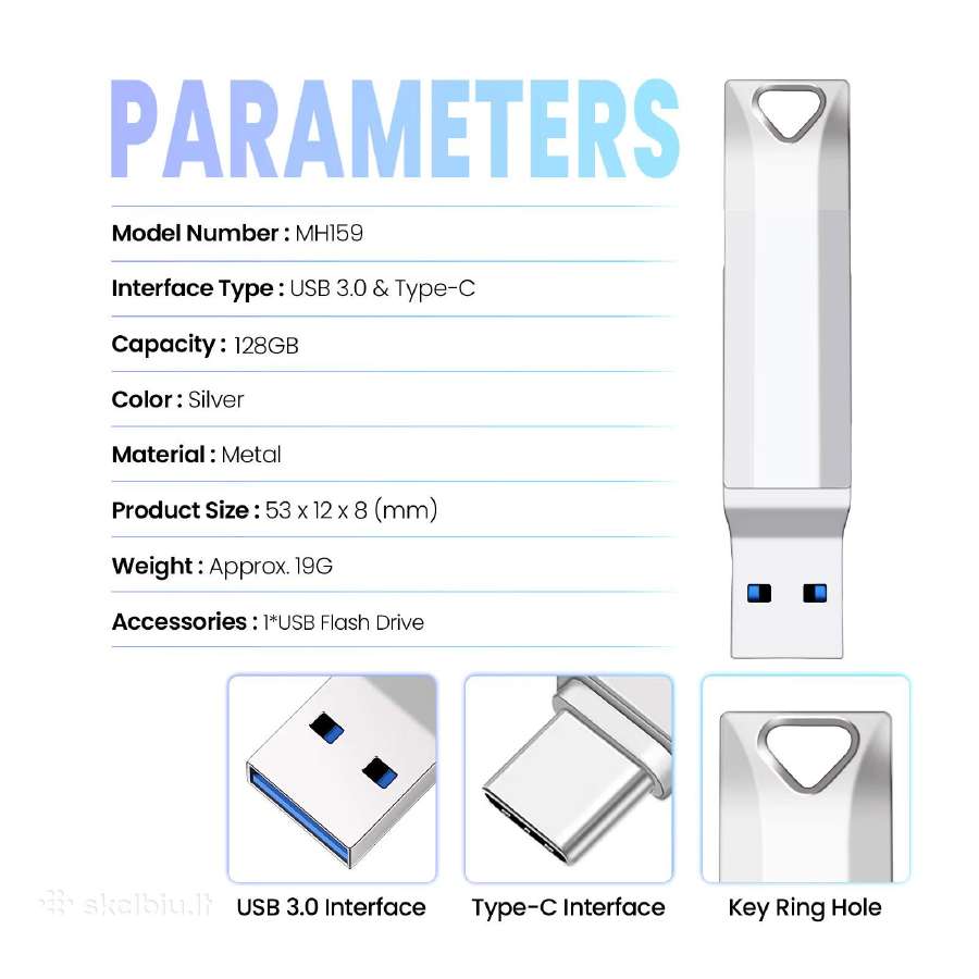 Usb atmintinė 128gb Usb3.0 - nuotraukos Nr. 8