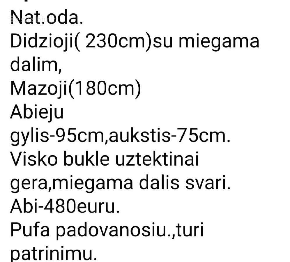 Kremines nat. odos sofos - nuotraukos Nr. 8