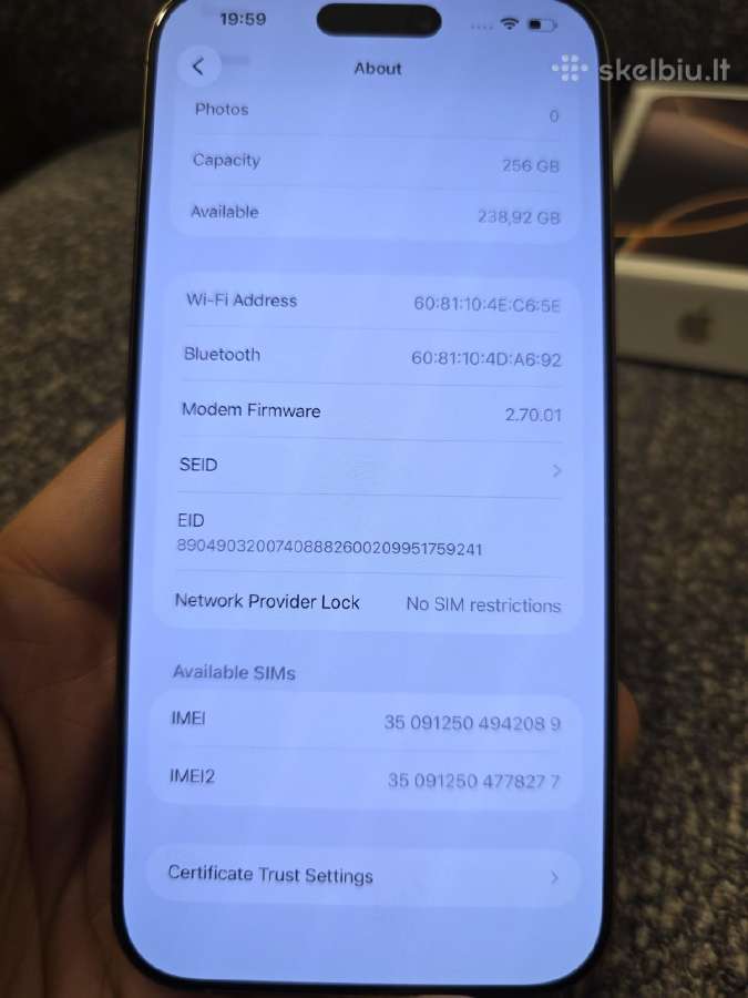 Apple iPhone 16 pro max 256gb - nuotraukos Nr. 9