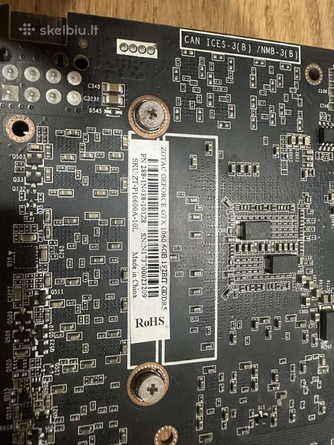 Kompiuterio dalių komplektas: Gtx 1060 6gb, 600w - nuotraukos Nr. 4