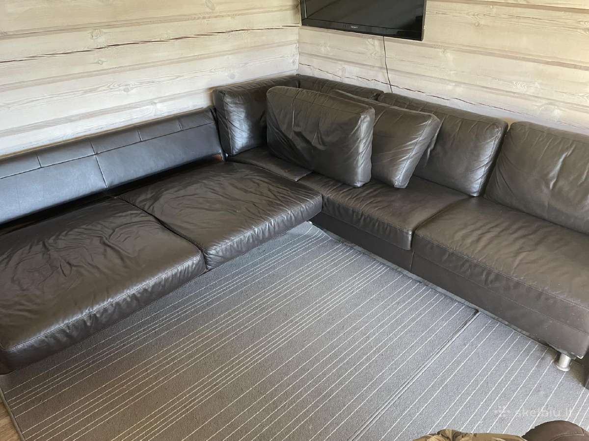 Odinė kampinė sofa su miegama funkcija - nuotraukos Nr. 4