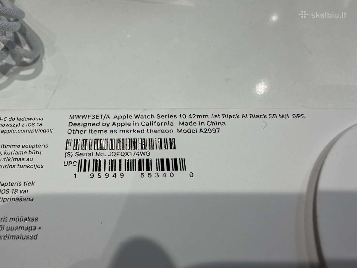 Apple Watch Series 10 GPS 42mm Jet Black Aluminium - nuotraukos Nr. 5