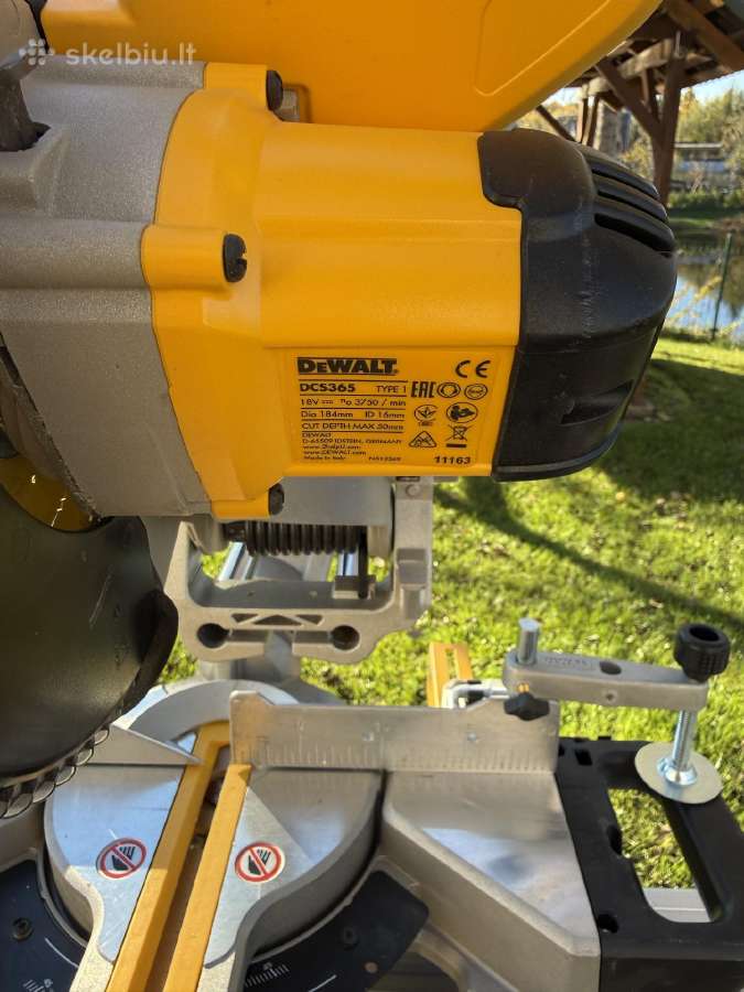 Dewalt skersinio pjovimo stakles Dcs365 18v - nuotraukos Nr. 3