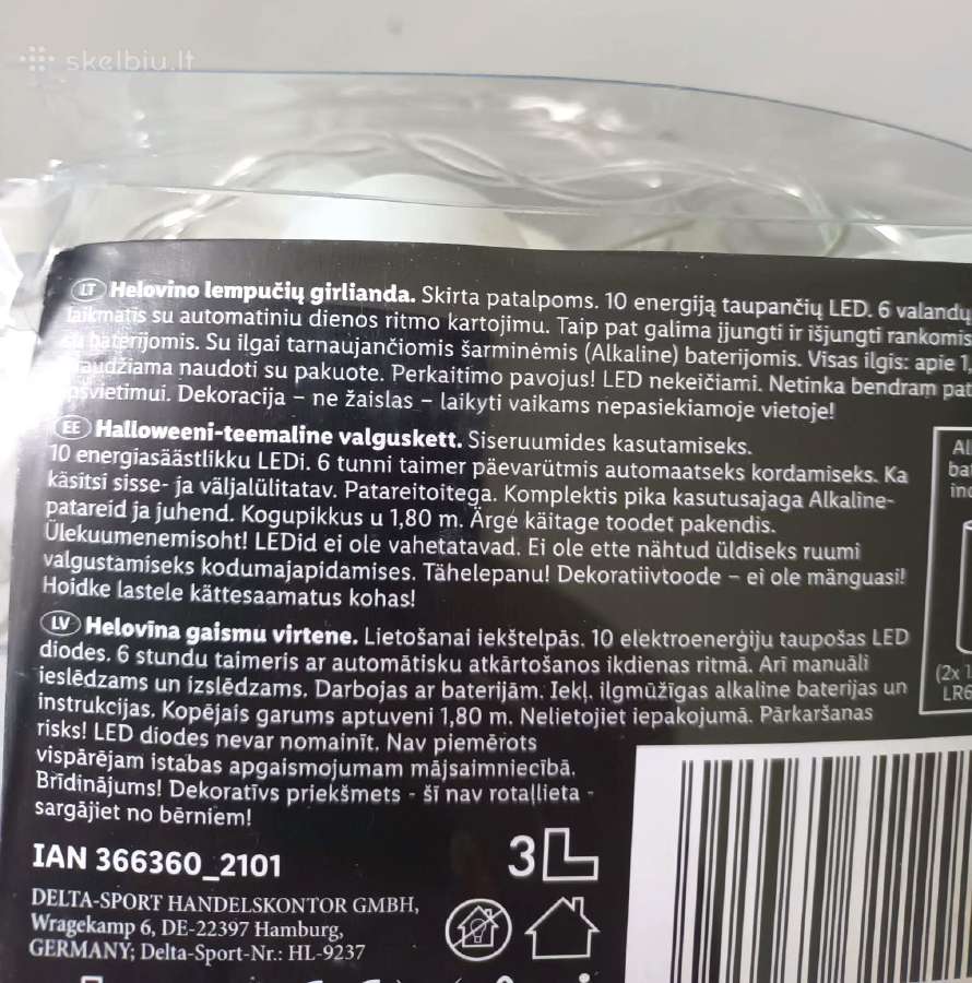 Helovino LED lempučių girlianda „vaiduokliai“ - nuotraukos Nr. 7