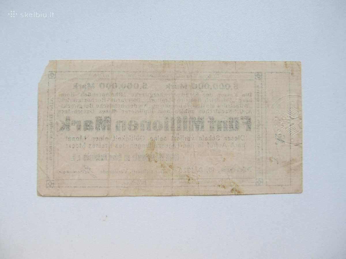 5 milijonai markiu , Moers Vokietija , 1923 - nuotraukos Nr. 2