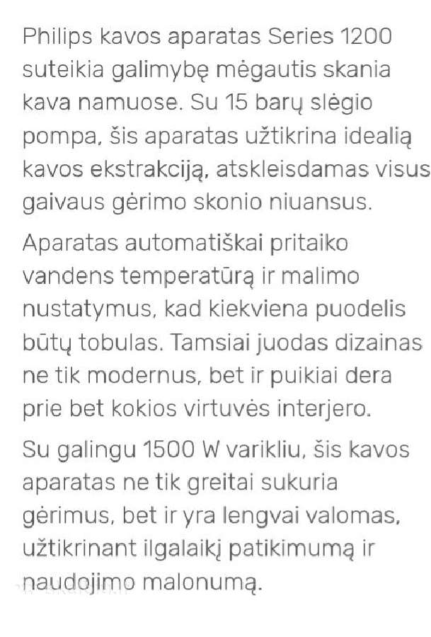 Philips kavos aparatas - nuotraukos Nr. 2