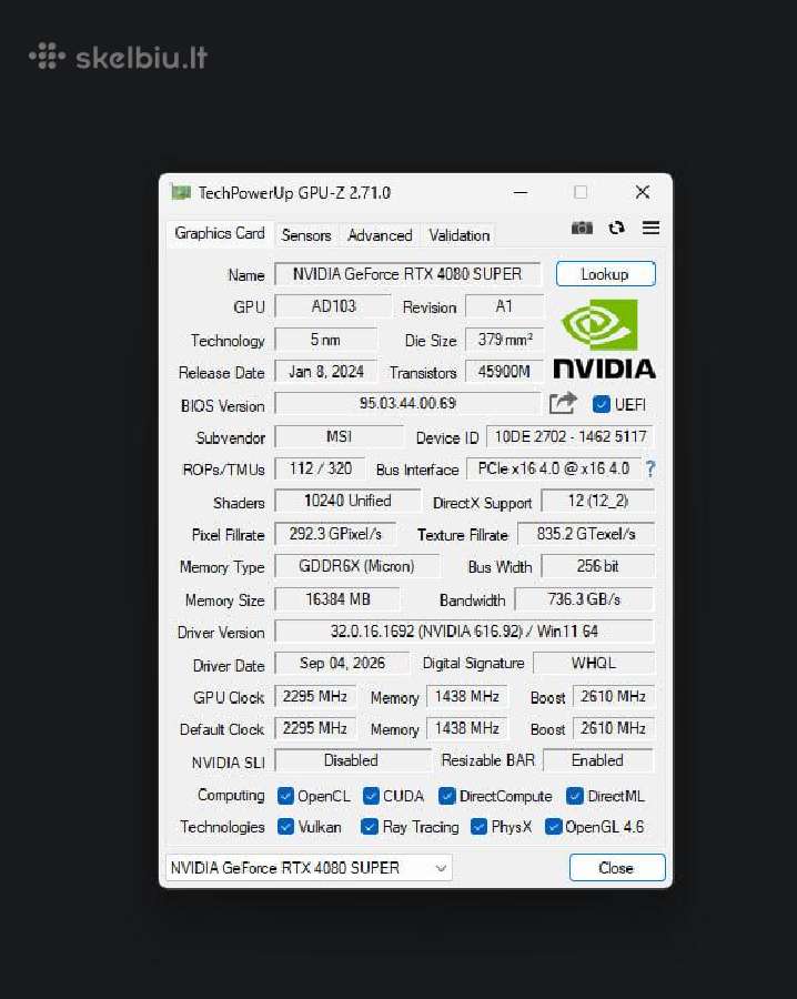 Rtx 4080 Super / Ryzen 7 7800x3d - nuotraukos Nr. 5