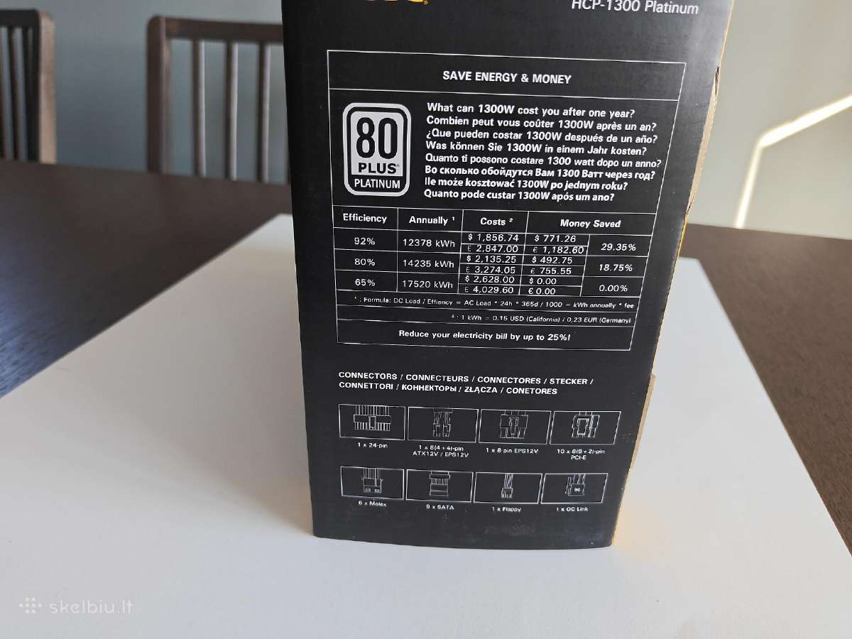 Antec Hcp Platinum 1300w 80+ Platinum Pilnai - nuotraukos Nr. 10