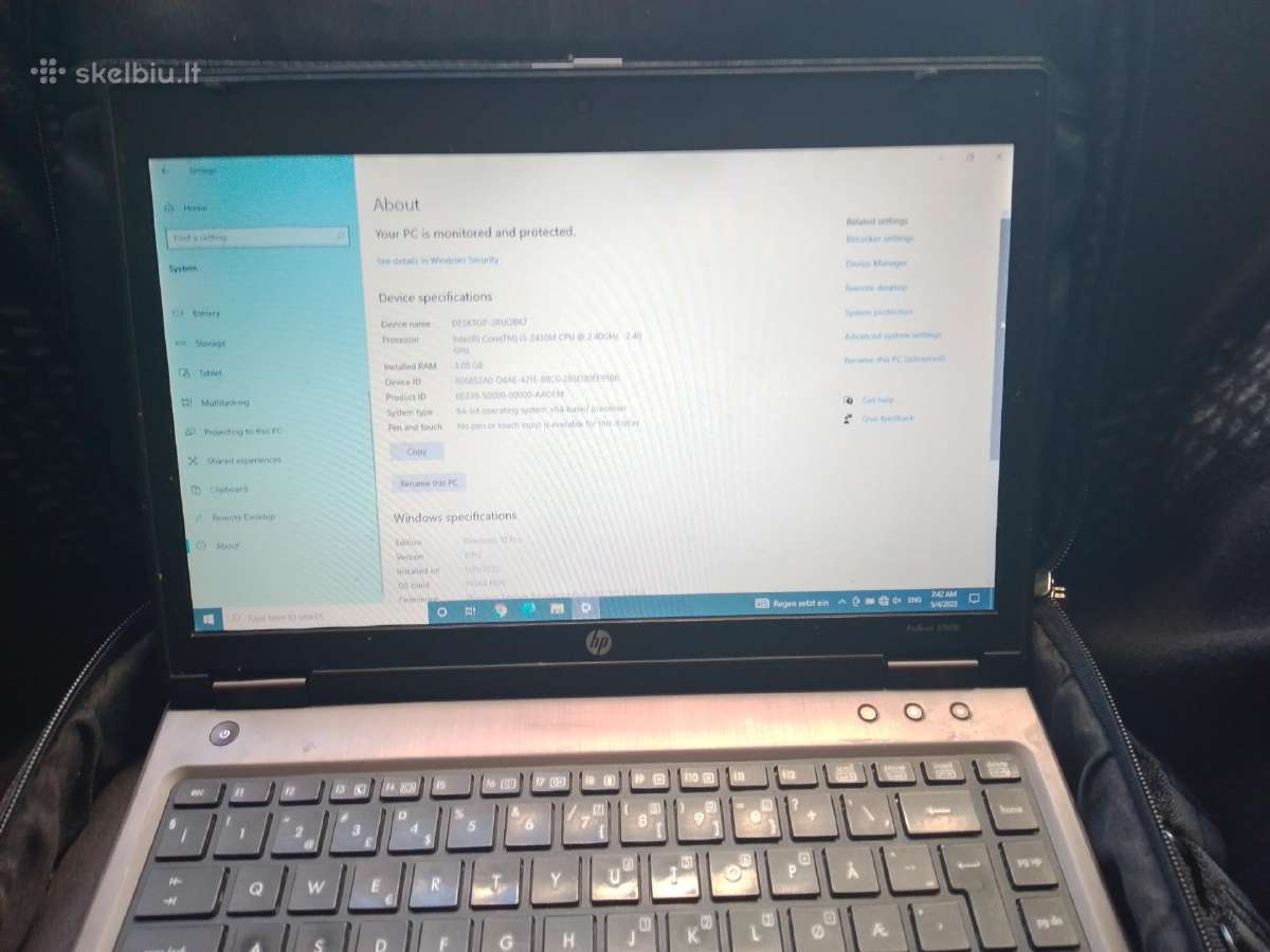 Hp Probook 6360b Win10 Pro su dėklu - nuotraukos Nr. 4