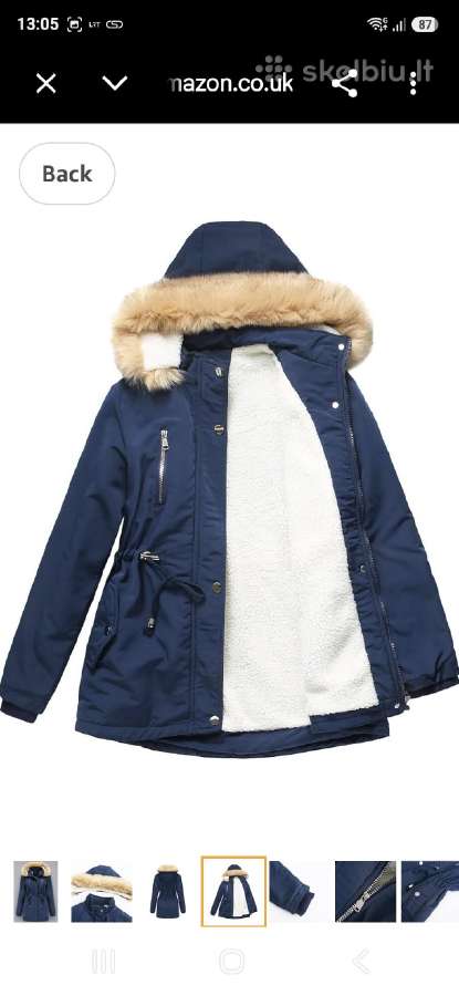 Moteriškas žieminis paltas parka - nuotraukos Nr. 4
