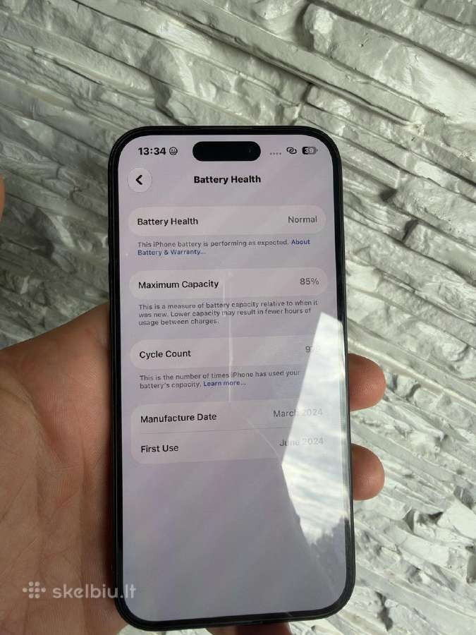 Apple iPhone 15 256gb – puiki būklė, 85% baterija - nuotraukos Nr. 4