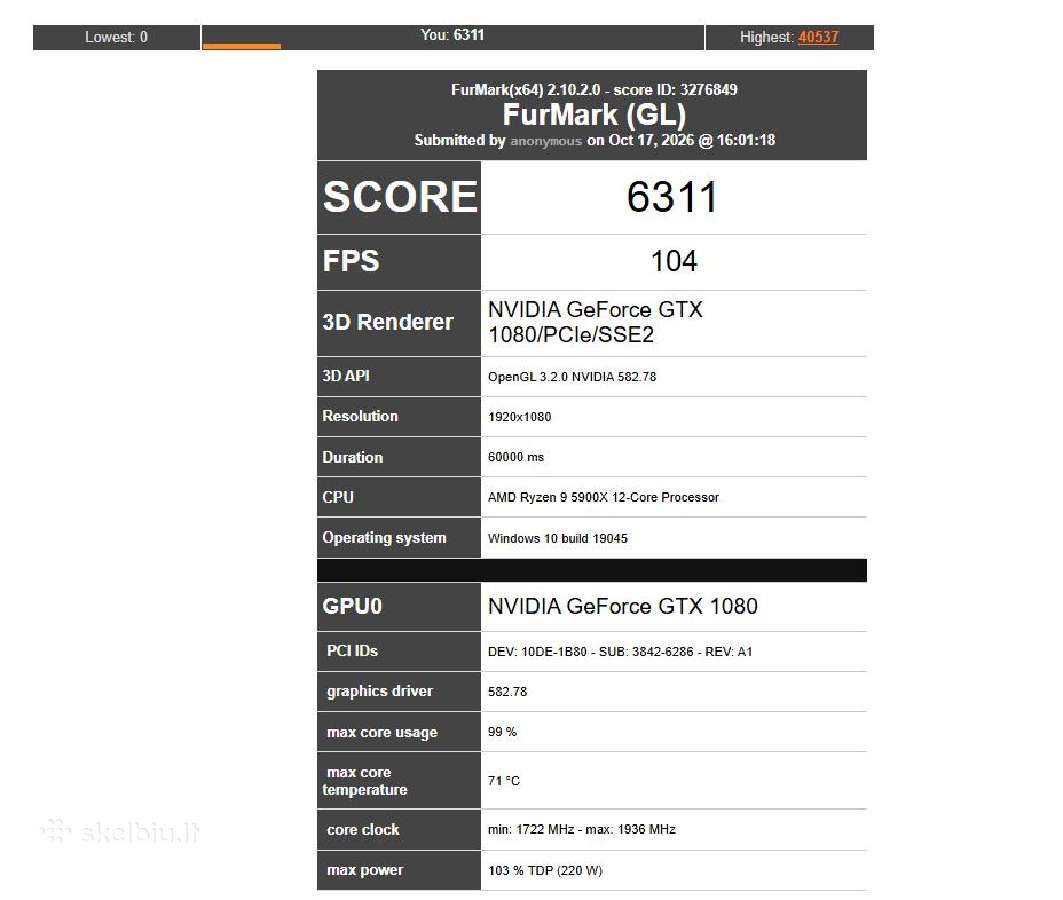 Nvidia Geforce Gtx 1080 Ftw - nuotraukos Nr. 6